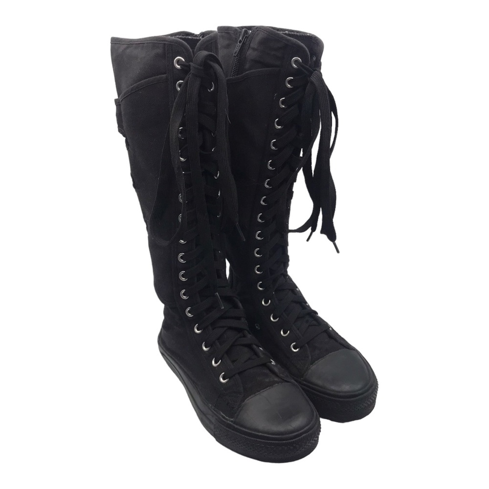 Demonia Knee High Sneakers Size 6 Goth Skater